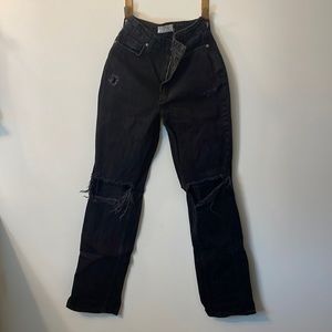 Free People Hi Rise Black distressed jeans - Size 26